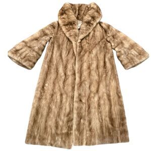 GENUINE MINK FUR COAT Vintage Full Length Autumn Haze Mink Coat Pastel Mink Coat